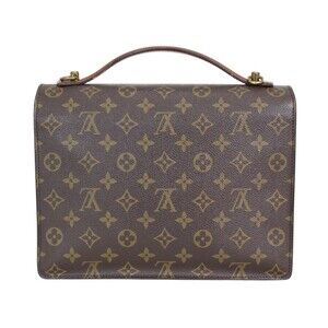 Louis Vuitton Monceau Bag Business Monogram Brown Shoulder Handbag